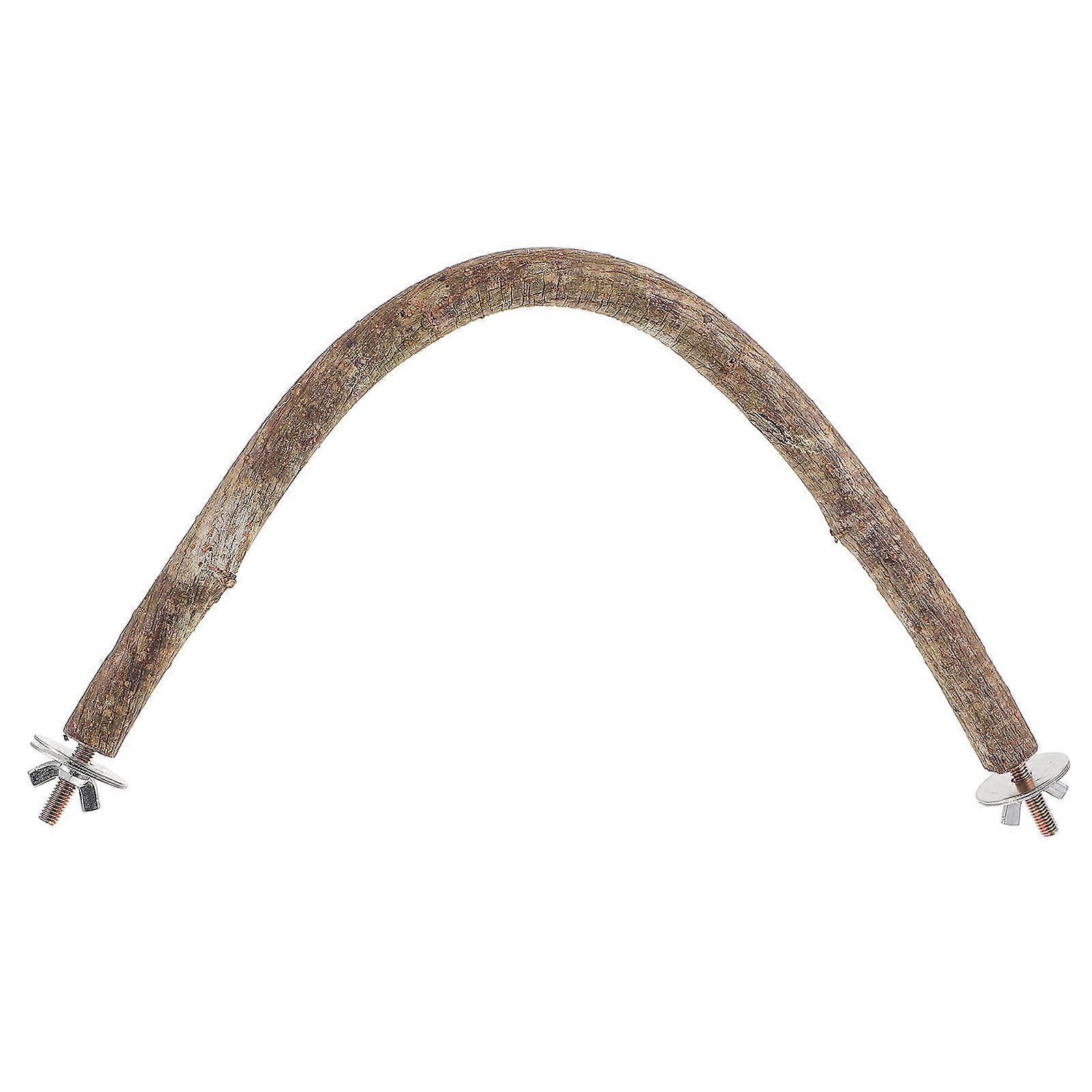 Perchoir en bois brun en forme de U, 1 pièce, pour l'entraînement à l'équilibre des oiseaux