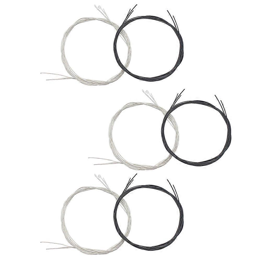 Folk Guitar Strings Replacement Set Comfortable Touch For Family Members And Friends 6Pcs