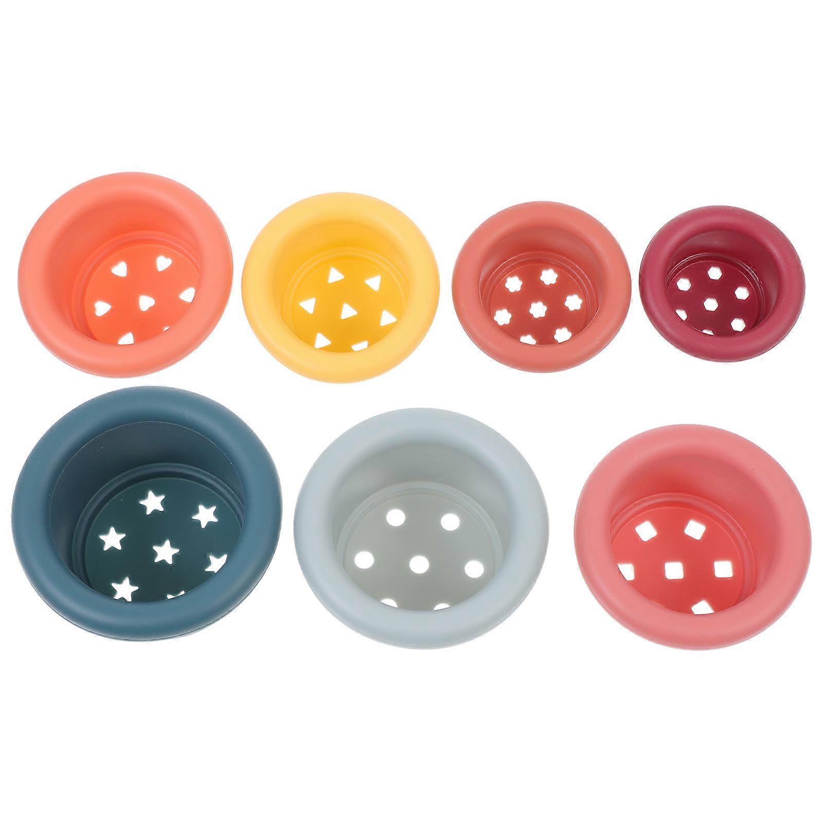 Bathing Toy Stackable Design For Children 23X8CM Development 7Pcs