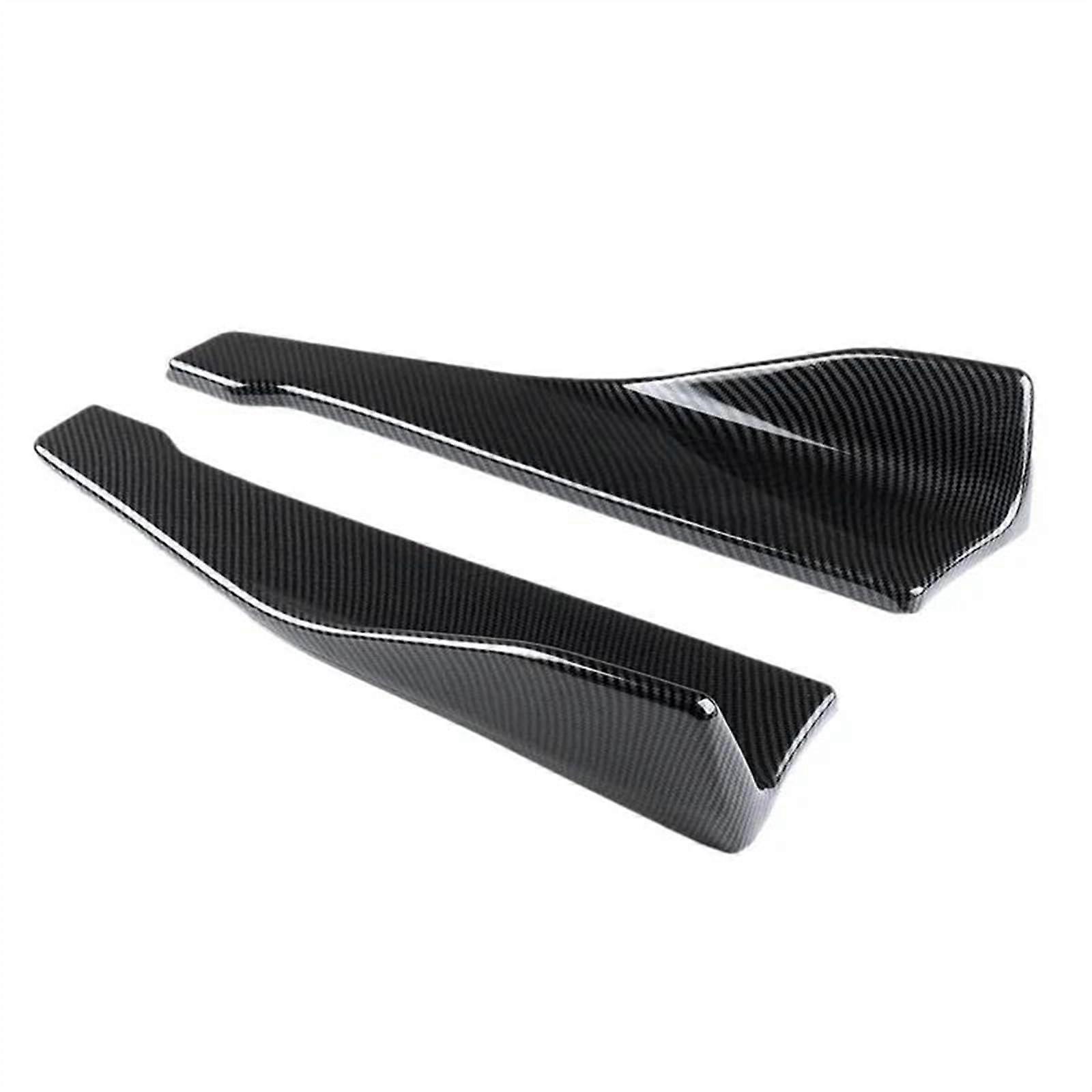 Side Skirts 48cm Rear Bumper Canard Splitter Extension Set Universal Carbon Fiber Style Compatible with E90 E92 E93 E60 E61
