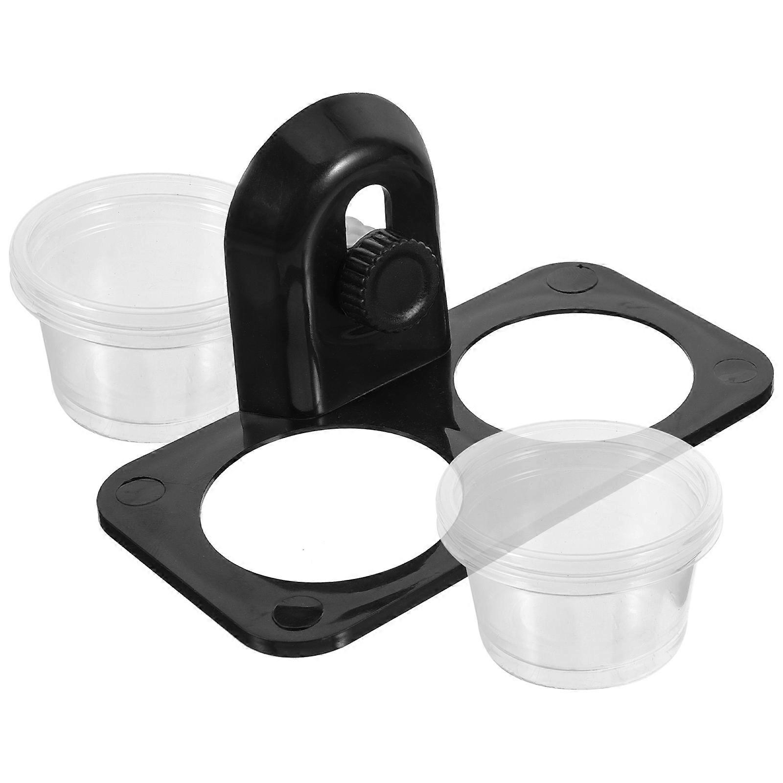 Durable Reptile Food and Water Bowl with Screw Type Compartment Design for Lizards, Turtles, and Geckos