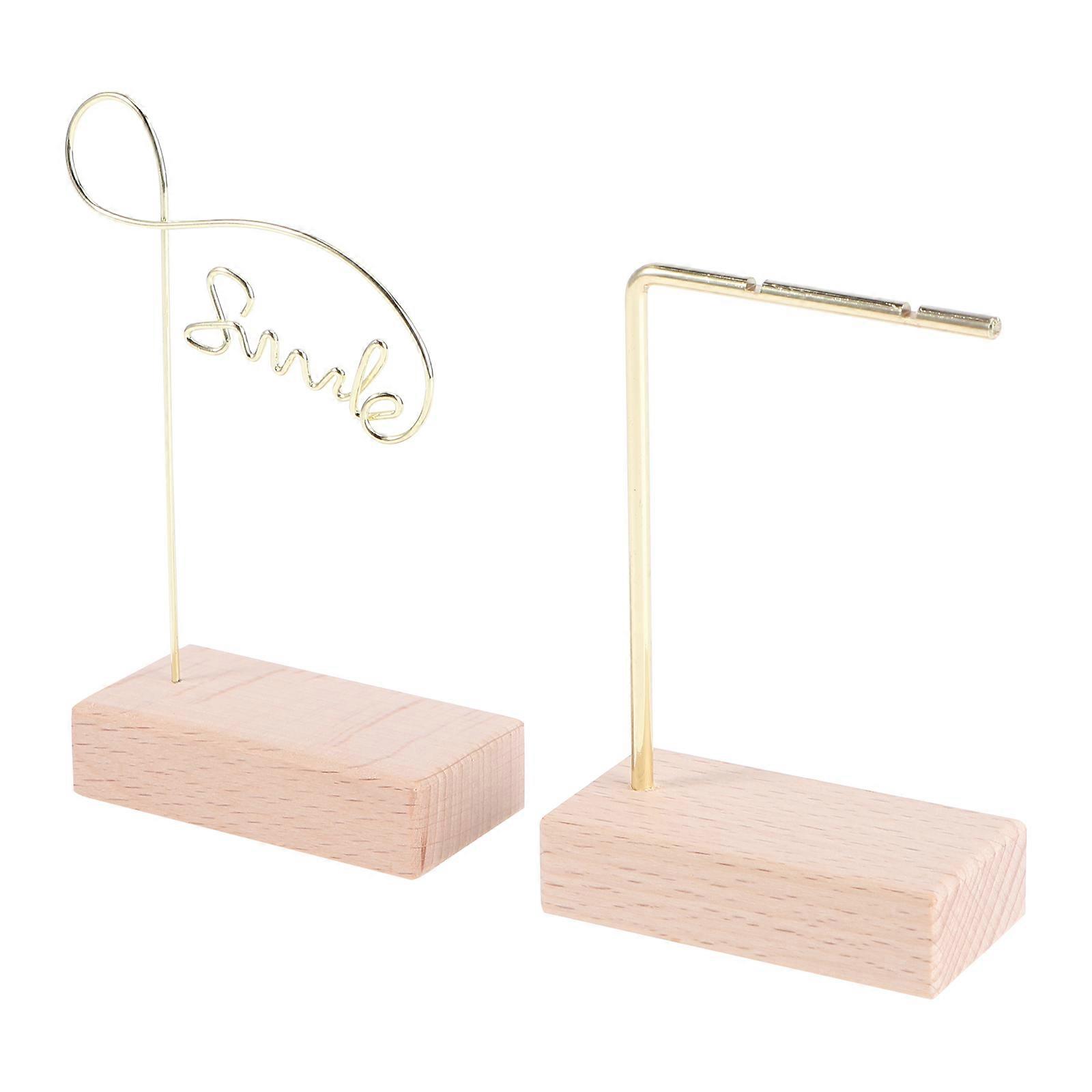 Wood Jewelry Storage Rack 2Pcs Earring Display Shelf Perfect For Homeowners Easy To Organize