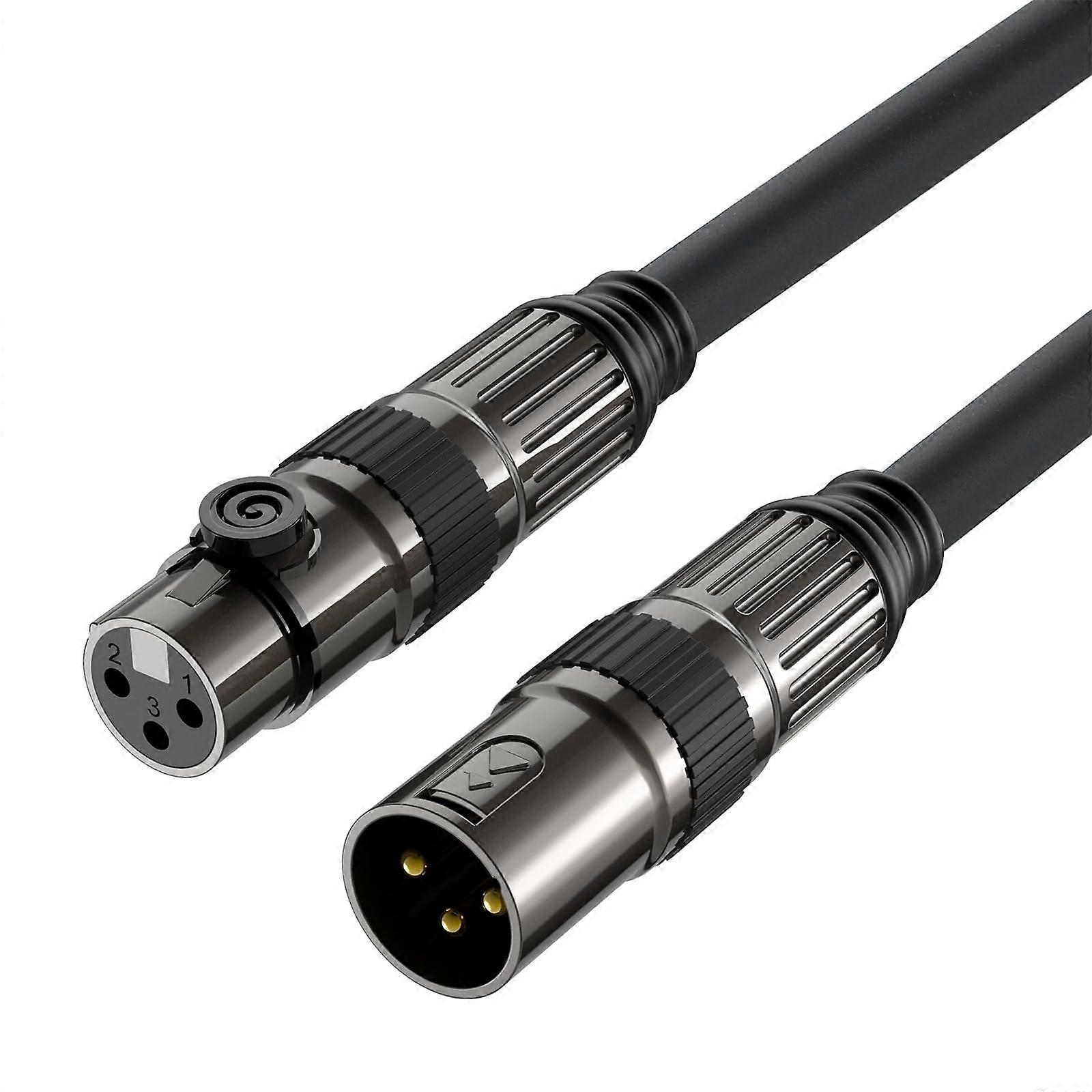 3Pin Microphone Cable Male to Female for Live Streaming and Music Production, Available in 1m, 2m, and 3m Lengths