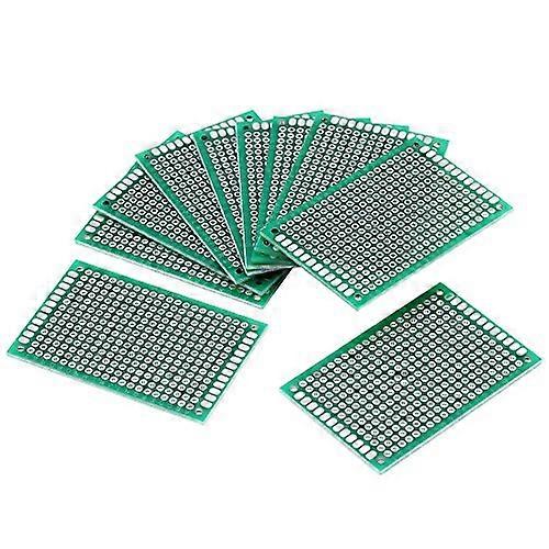 Universal PCB Circuit Board Double Sided Prototyping Kit 4x6 cm for DIY Soldering Electronic Projects, Pack of 10