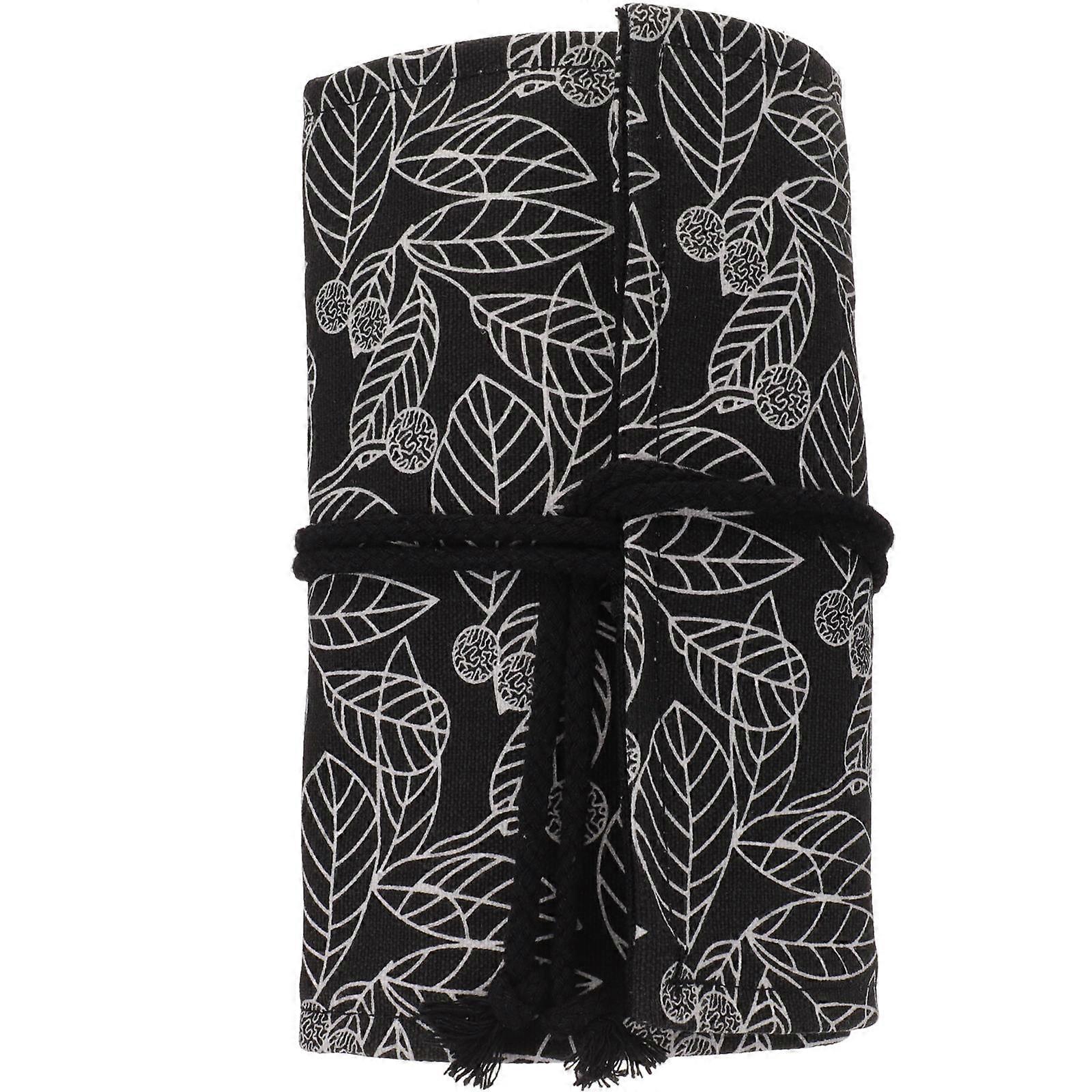 Rectangular Pencil Bag For Painting And Writing Activities With Space-saving Feature In Black 58X20cm 1Set