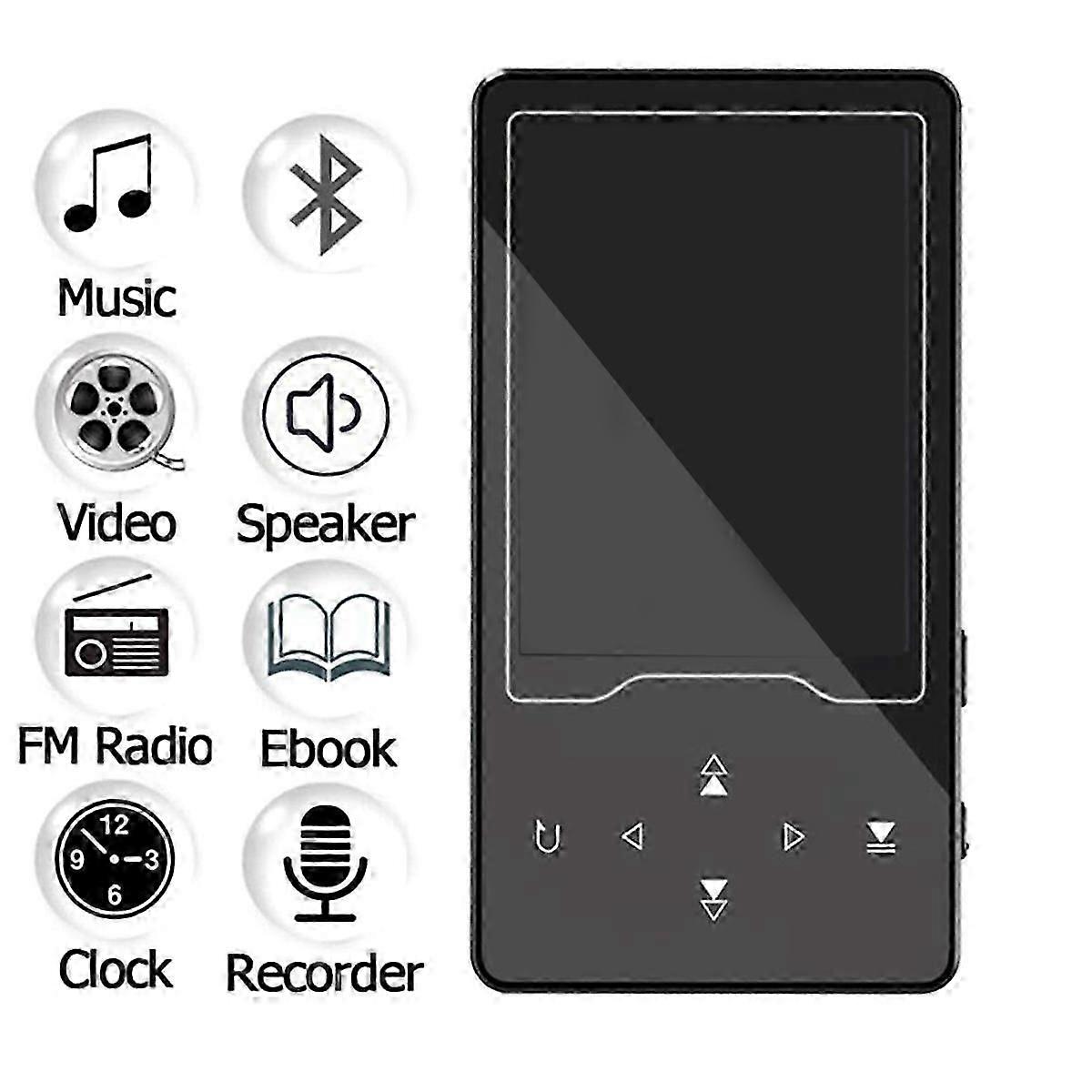 MP3 Player with Bluetooth 4.2 Touch Button with FM Memory Size: 16GB