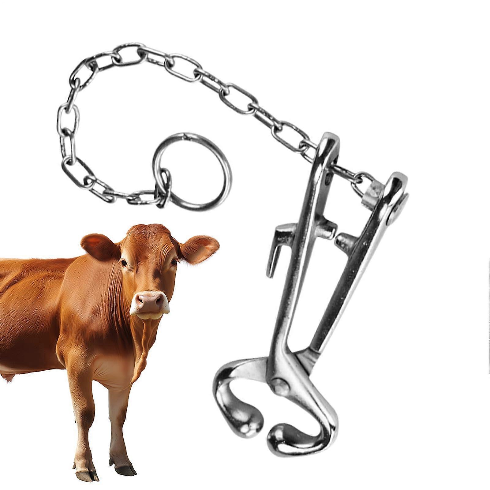 Cattle tongs, stainless steel ranch tool, garden accessories for farm, ranch, veterinary beginners, home users, business professionals