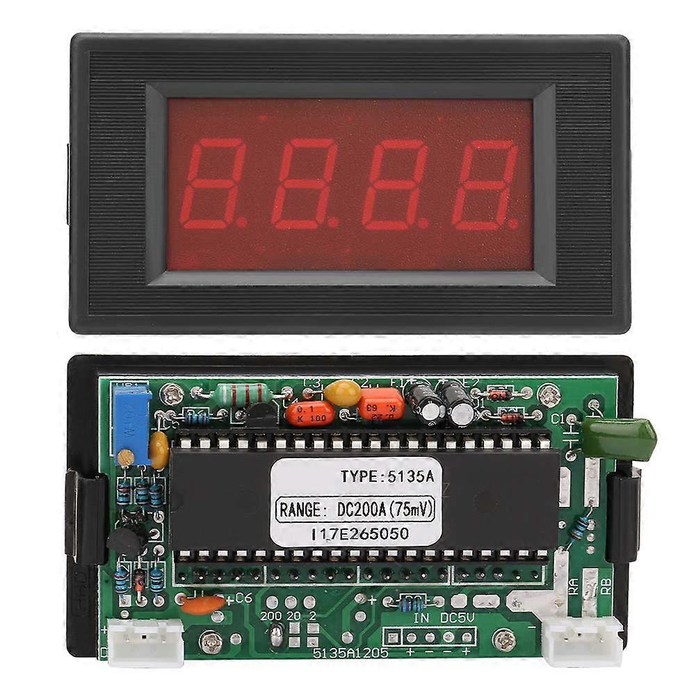 Digital Panel Meter with Red LED, DC Ammeter, Volt Amp Meter (DC200A)