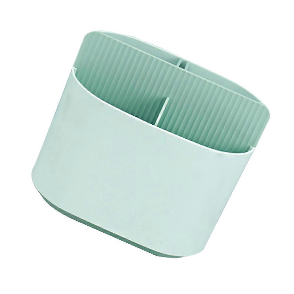 Kitchen Utensil Holder Designed For Household Users With Drainage Function In Green Plastic 1Set