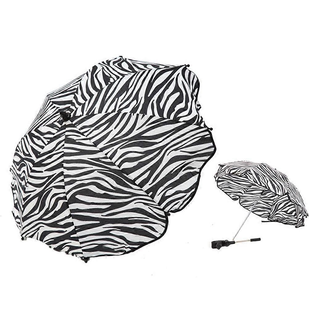 Multi-Function Pram Umbrella Suitable For Caregivers Offering UV Protection And Rain Coverage With 35.5cm Size In Zebra Color 1Pack