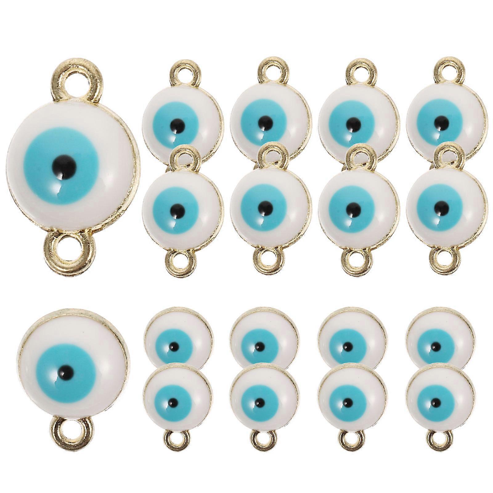 40pcs Evil Eye Pendant Beads for Jewelry Making – DIY Charms for Bracelets, Necklaces, Earrings & Keychains