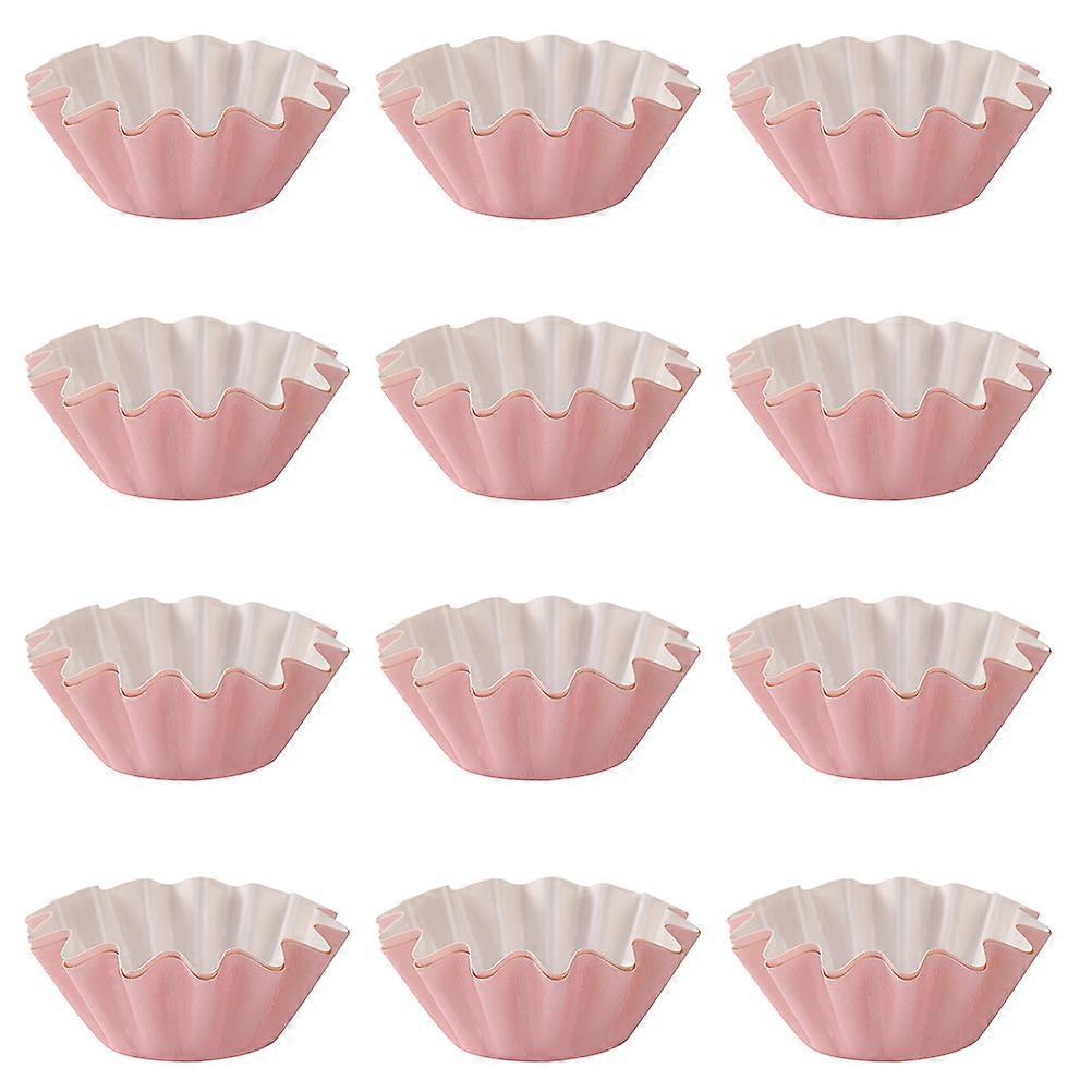 Baking Cups 50Pcs Cake Paper Trays For Baking Activities Pink Paper Material With Oven-safe Function