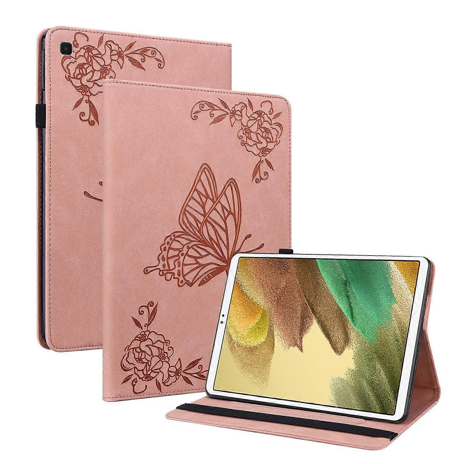 Tablet Case for Samsung Galaxy Tab A7 Lite 8.4 inch Butterfly Pattern Flexible Durable Soft TPU Flip Cover with Adjustable Stand Slots