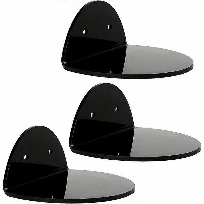 3pcs Small Black Wall Shelves, Mini Wall Shelf, Small Wall Shelf