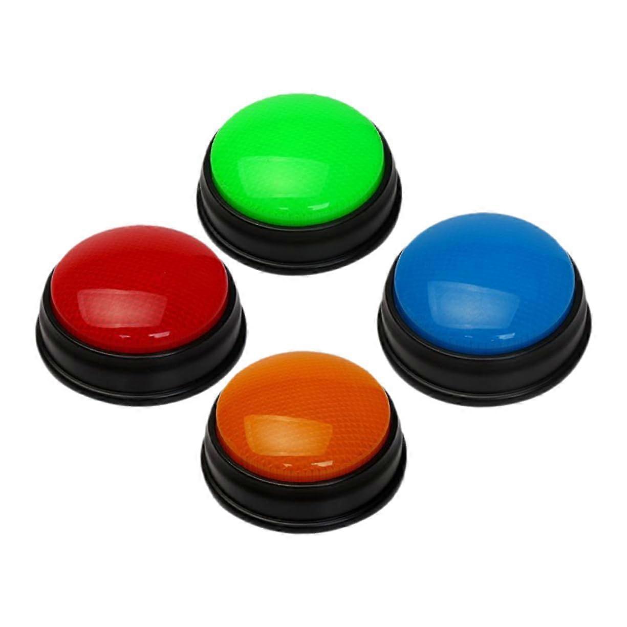 Lights And Sounds Buzzers - 4-Piece Interactive Answer Set For Classroom, Game Shows, Quiz Buzzers For Early Education