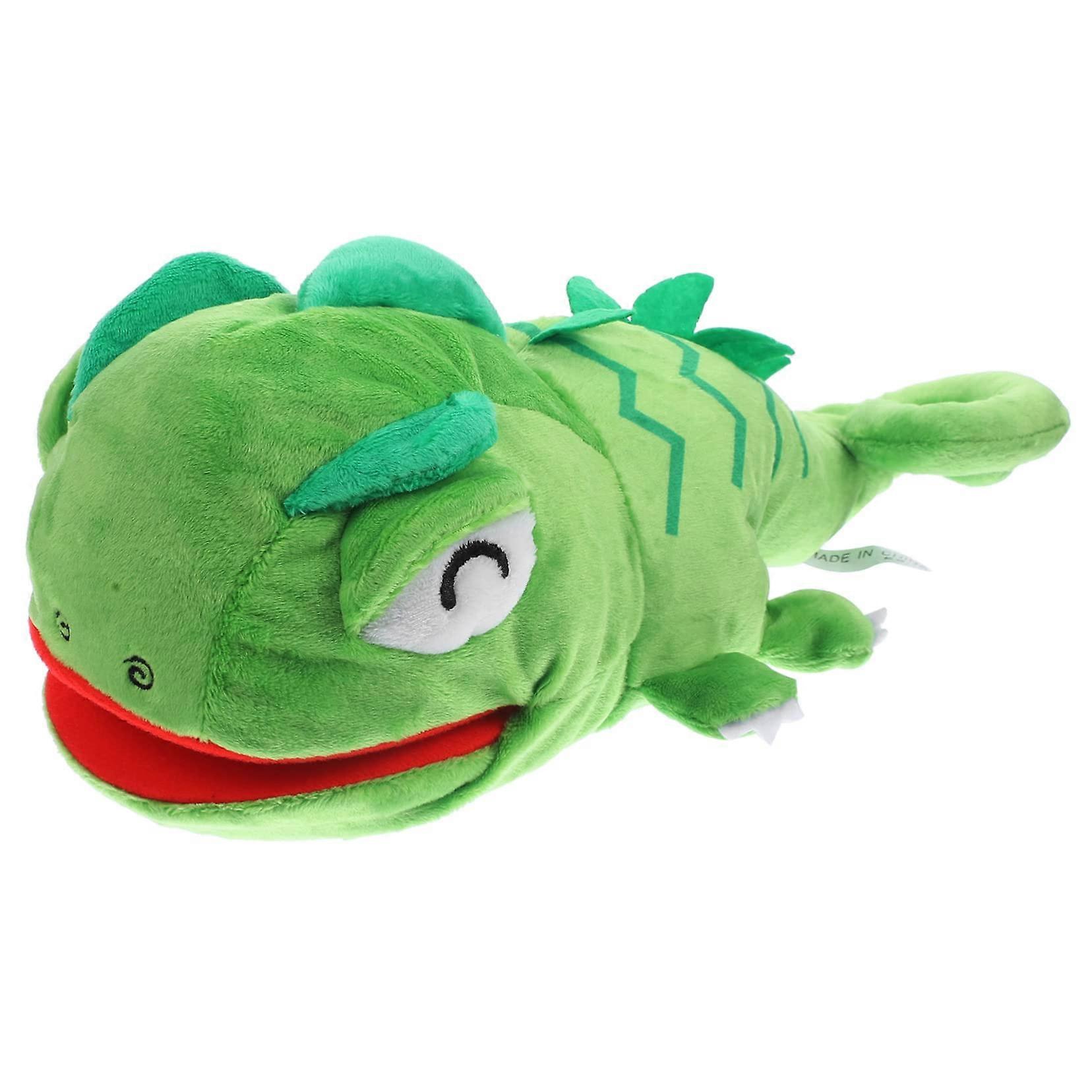 Creative Chameleon Hand Puppet Plush Animal Puppet for Kindergarten, Home, and Storytelling Educational Communication and Imagination
