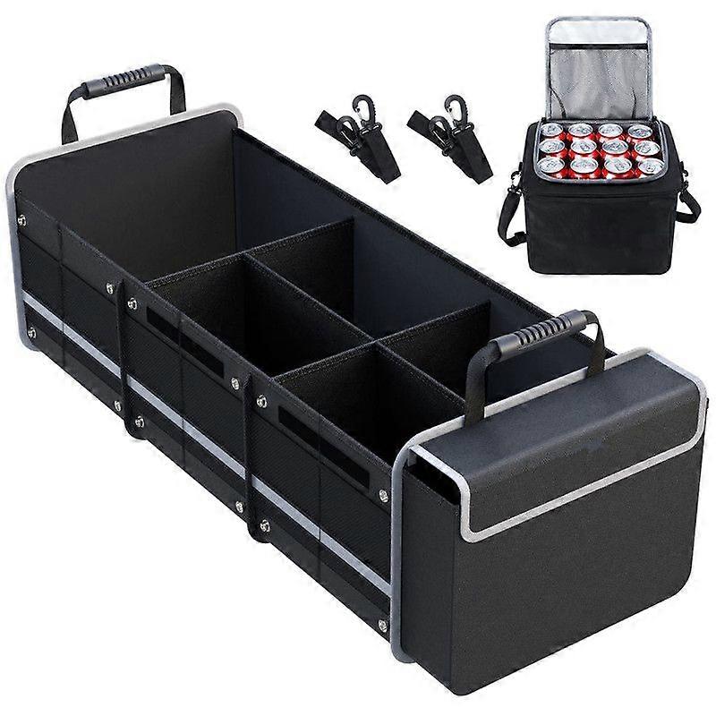 Waterproof Trunk Organizer with Insulated Leakproof Cooler Bag