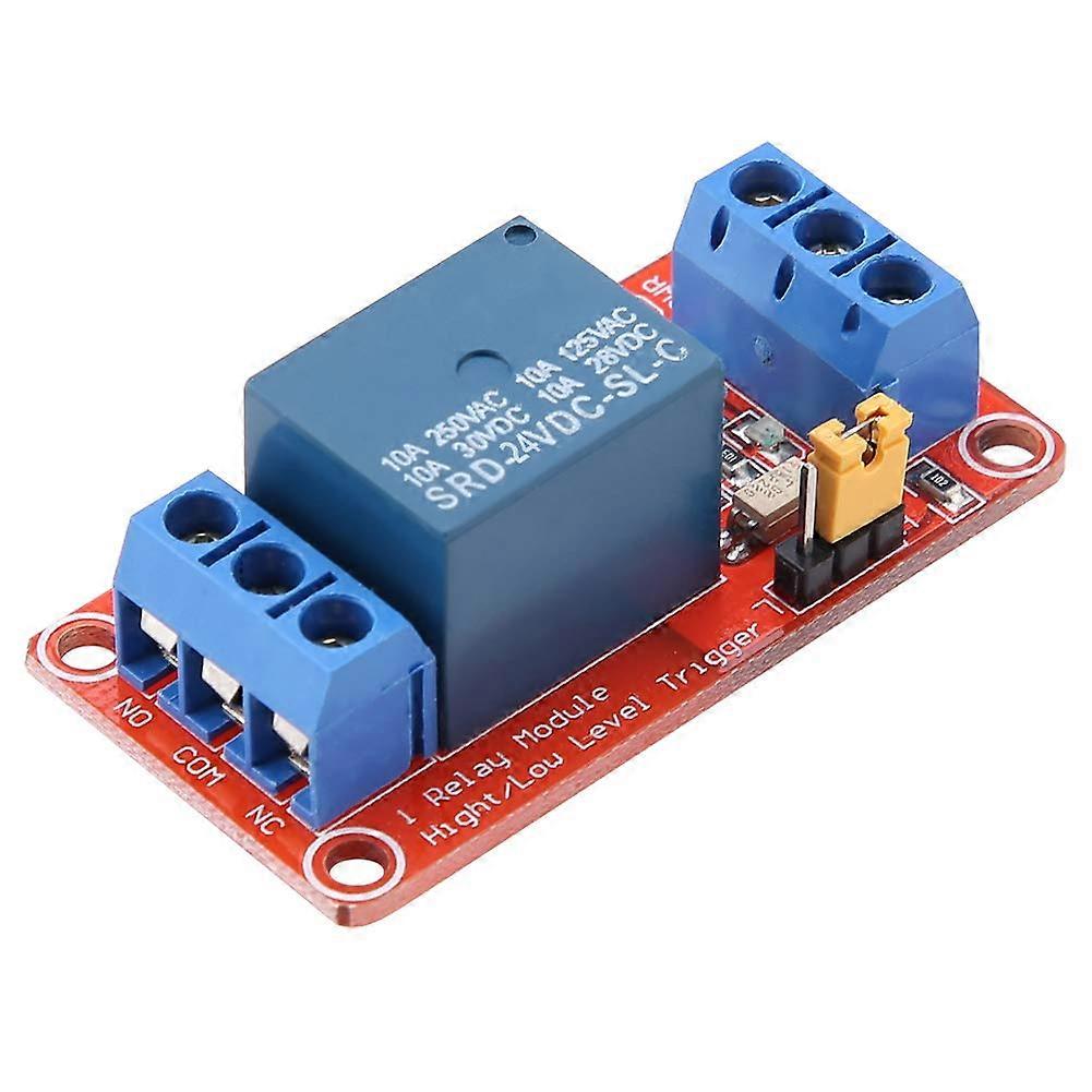 24V Relay Module 1 Channel Optocoupler Board High Low Trigger Compatible with Arduino and Raspberry Pi
