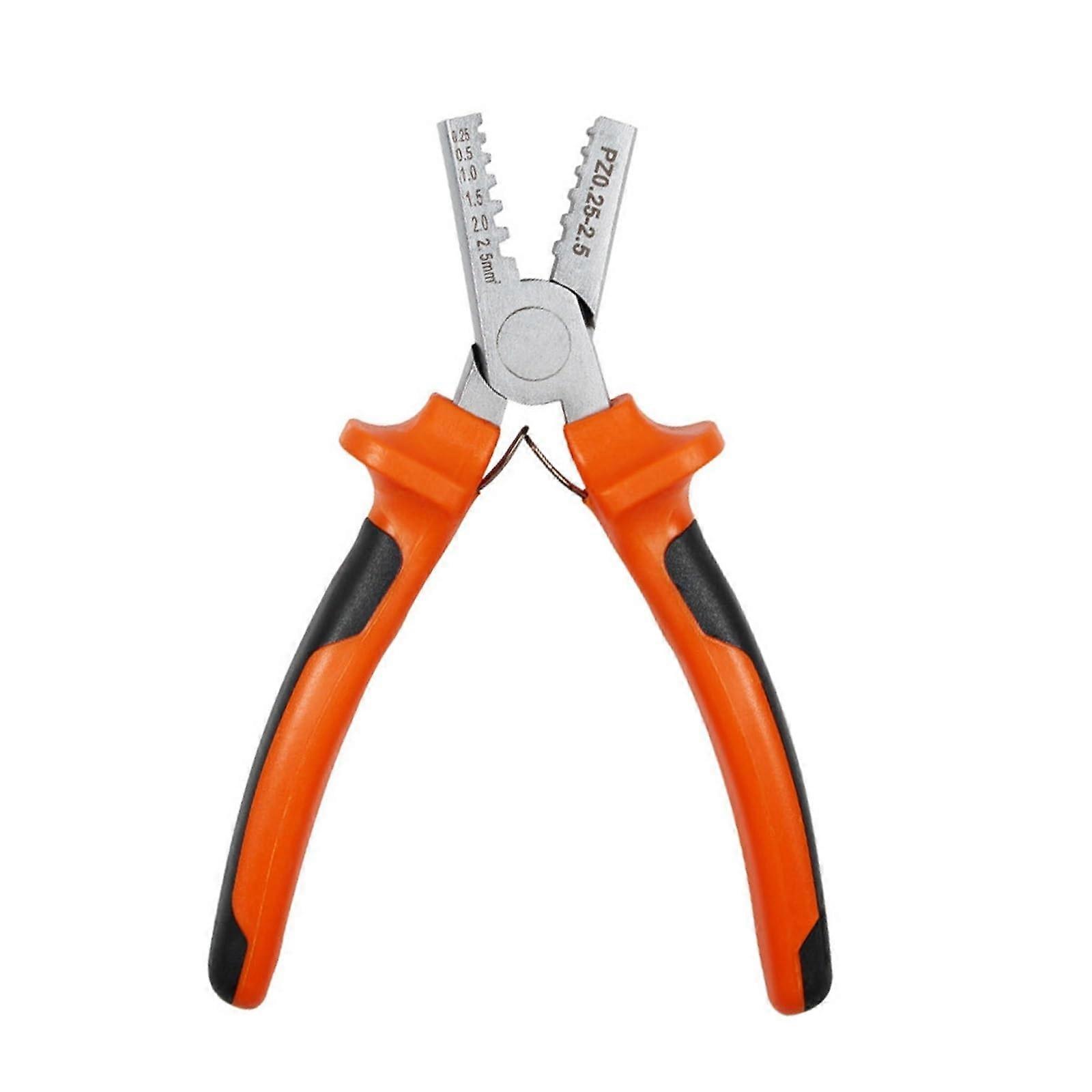 Hand Tool Pz 0.25-2.5 Mm2 Crimp Terminal Connectors Ferrule Crimping Pliers Orange