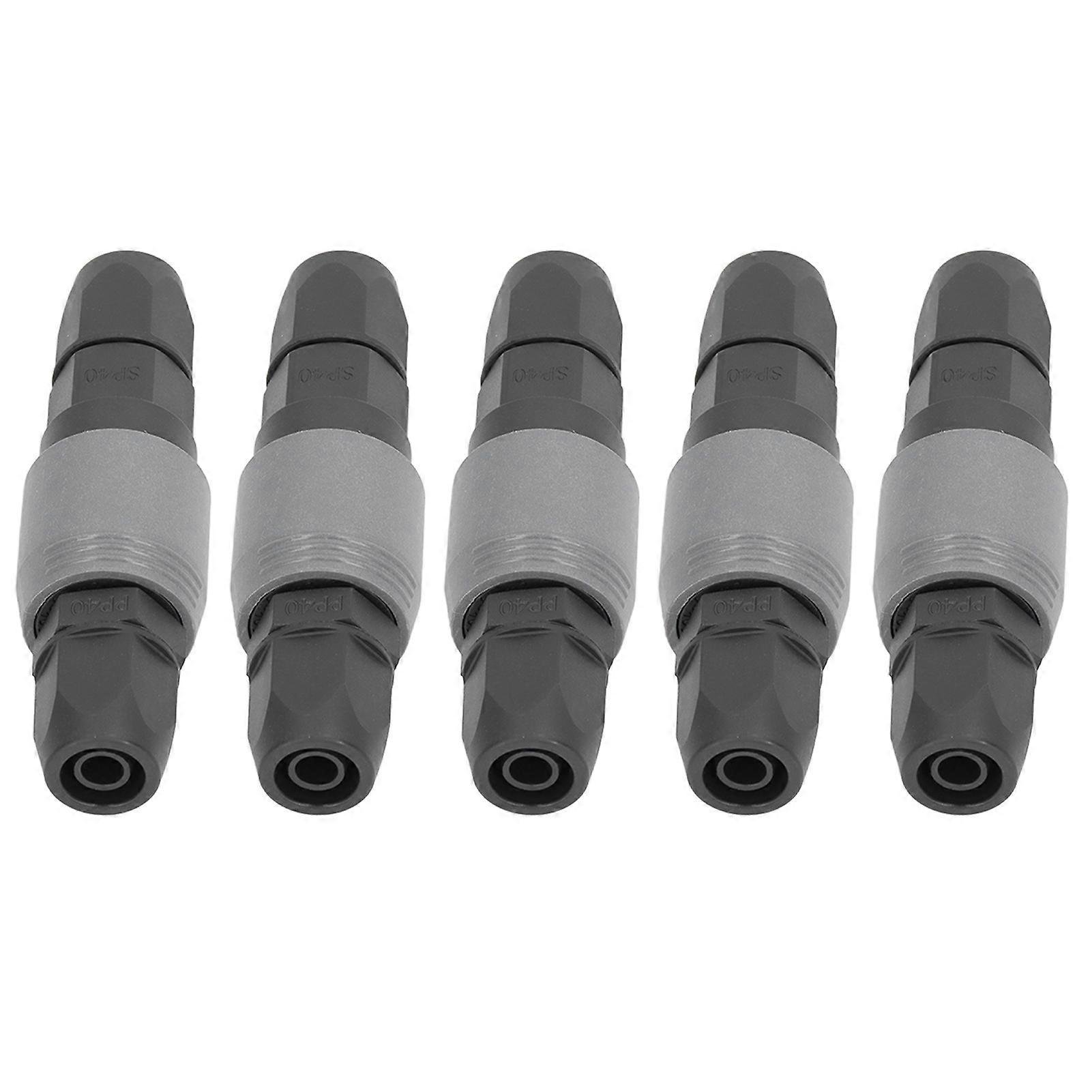 5 Set Pneumatic Quick Connector C Type Self Locking Air Compressor Hose Coupler Plug Socket(SP+PP40 )