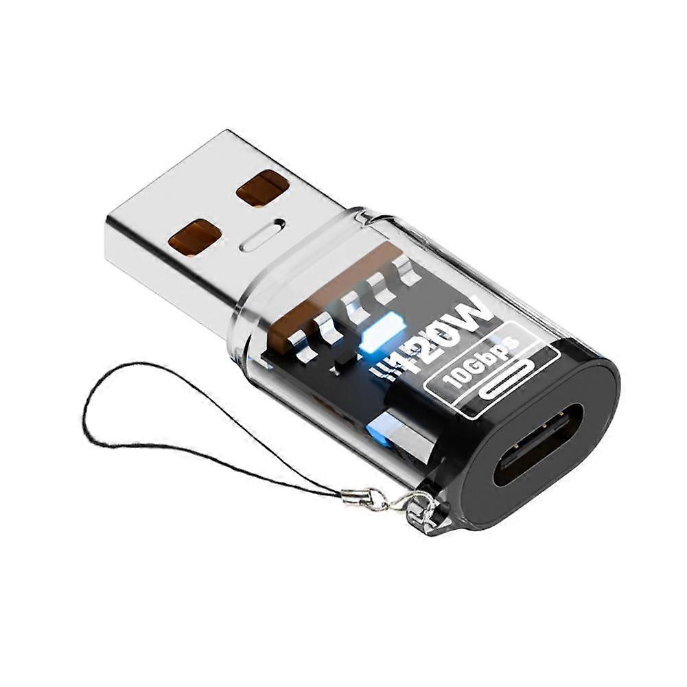 For 6-in-1 Type-C Hub 120W PD Fast Charging 10Gbps Data Transfer Portable Keychain Adapter for Phone Computer Hard Drive