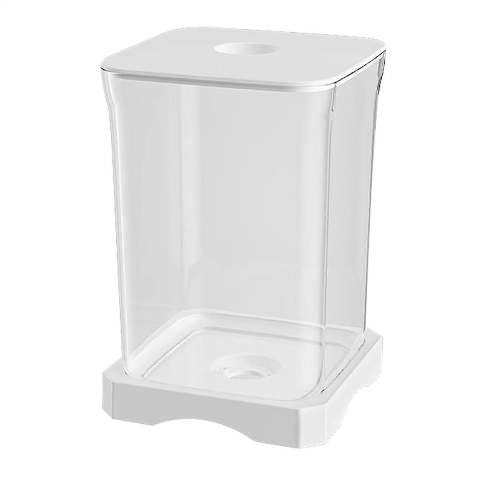 Betta Tank Aquarium Small Rectangle Betta Fish Starter Set with LED Lamp for Table Decoration White