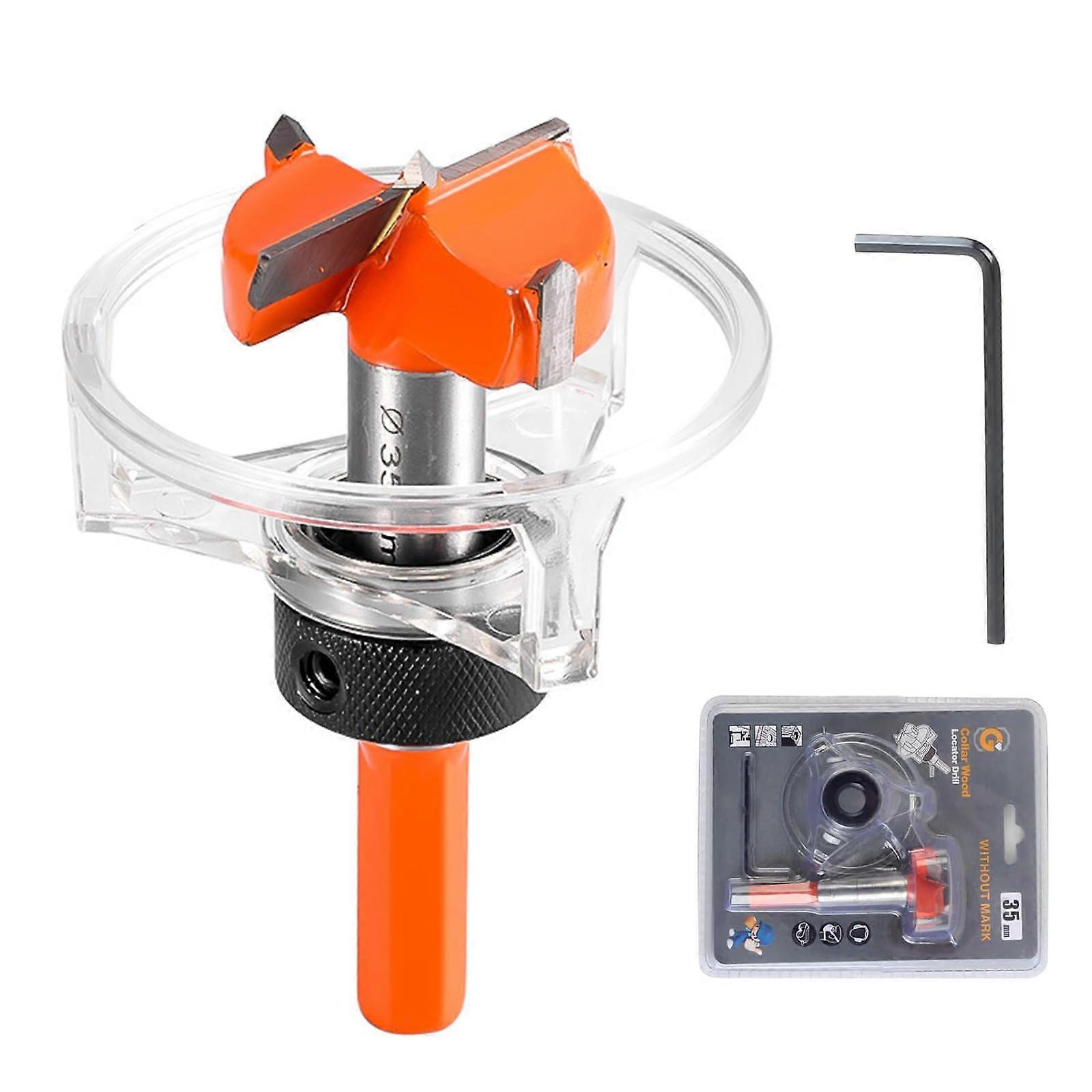 Forstner Drill Bit 35mm Adjustable Positioning for Wood Chipboard Fibreboard Compatible Accessories