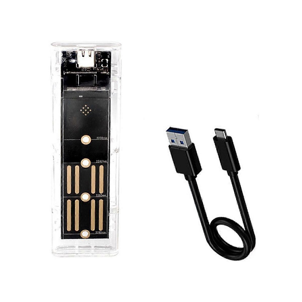 RGB M2 NVMe SSD Case M.2 NGFF SSD Enclosure 10Gbps M.2 to Type-C Hard Drive Enclosure for M Key M&B Key SSD