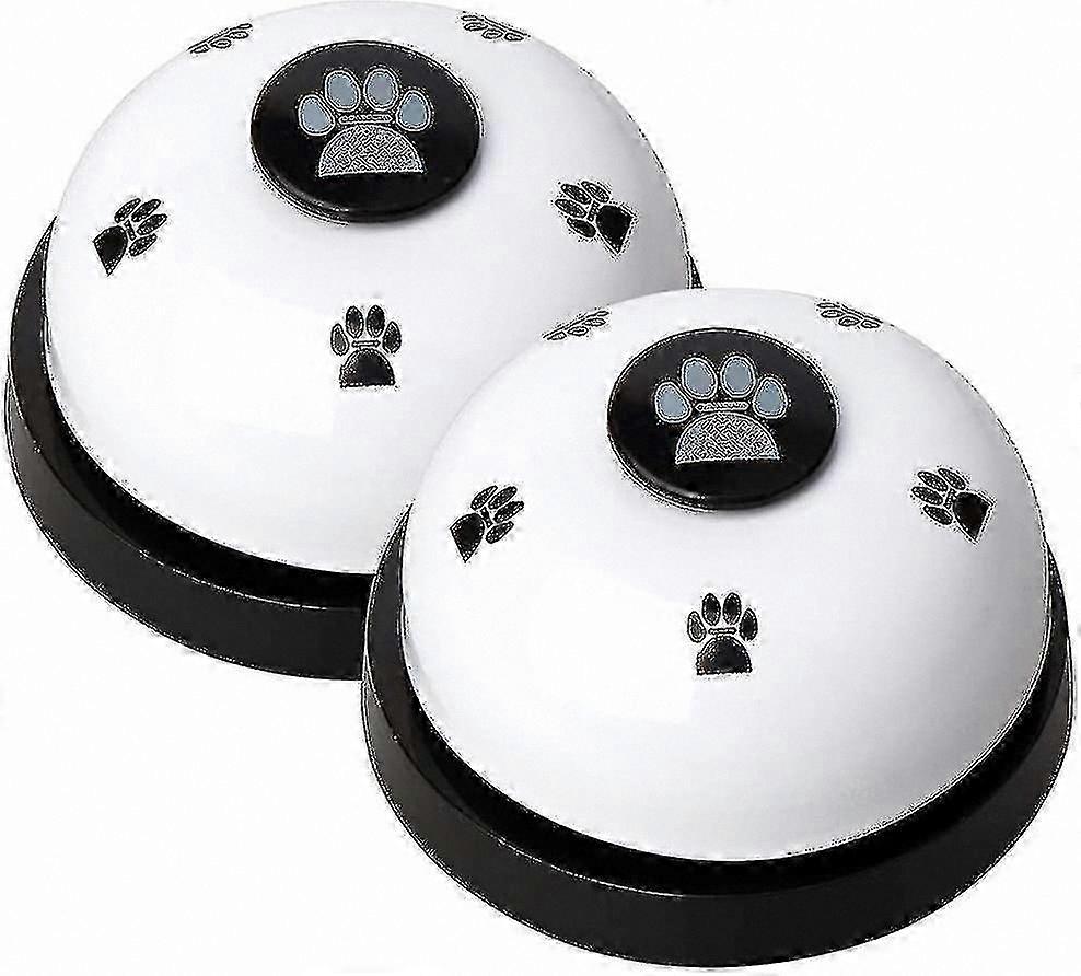 2-Pack Pet Training Bells, Dog Doorbell for Potty Training, Cat Communication Device with Large Button (White)