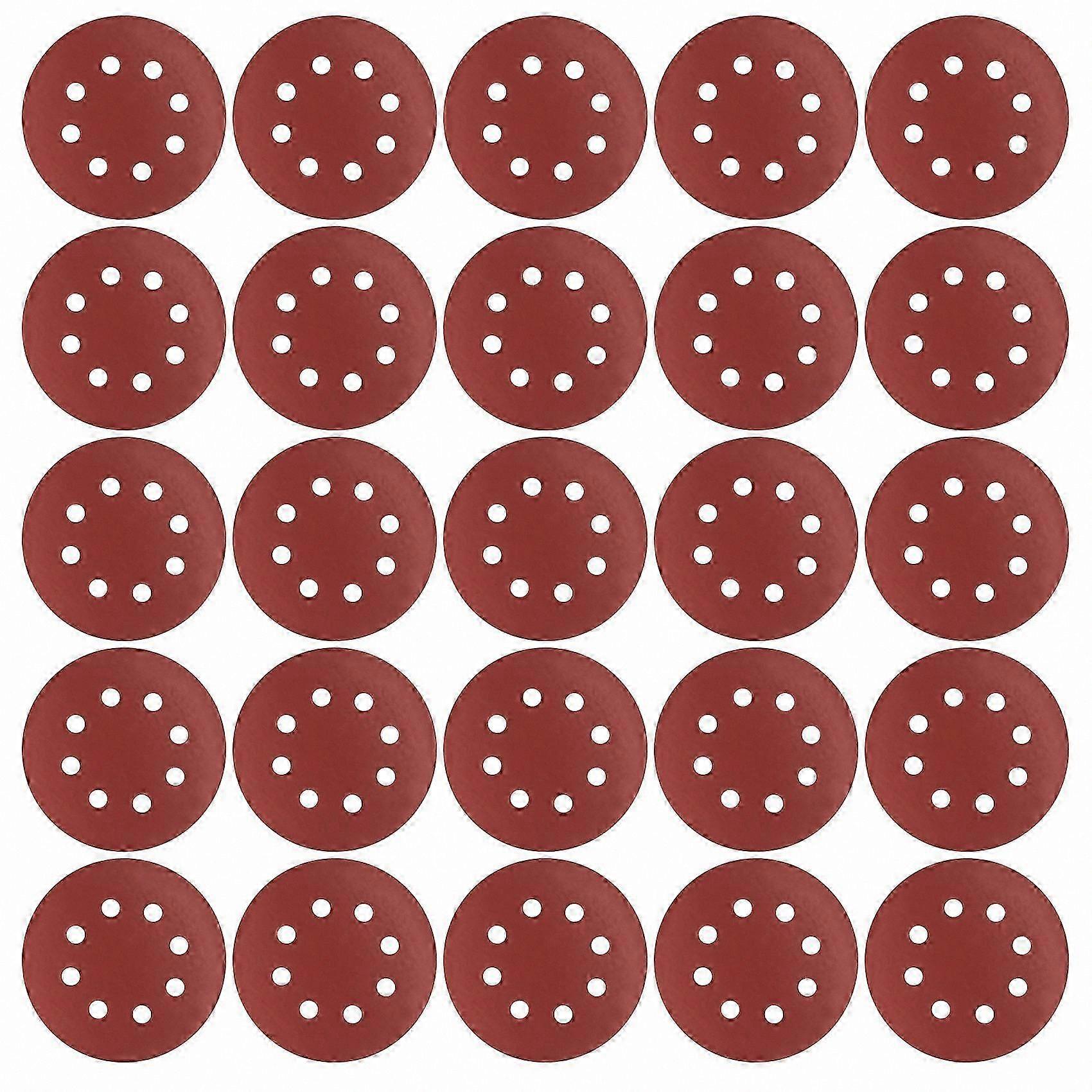 100-Pack 5-Inch Sanding Discs with 8 Holes, Hook and Loop Backing, 20 Pieces Each of 600, 800, 1000, 1500, 2000 Grit