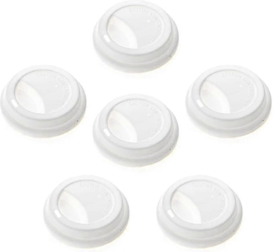 Lot de 6 couvercles réutilisables en silicone pour tasses à café (d-b2)