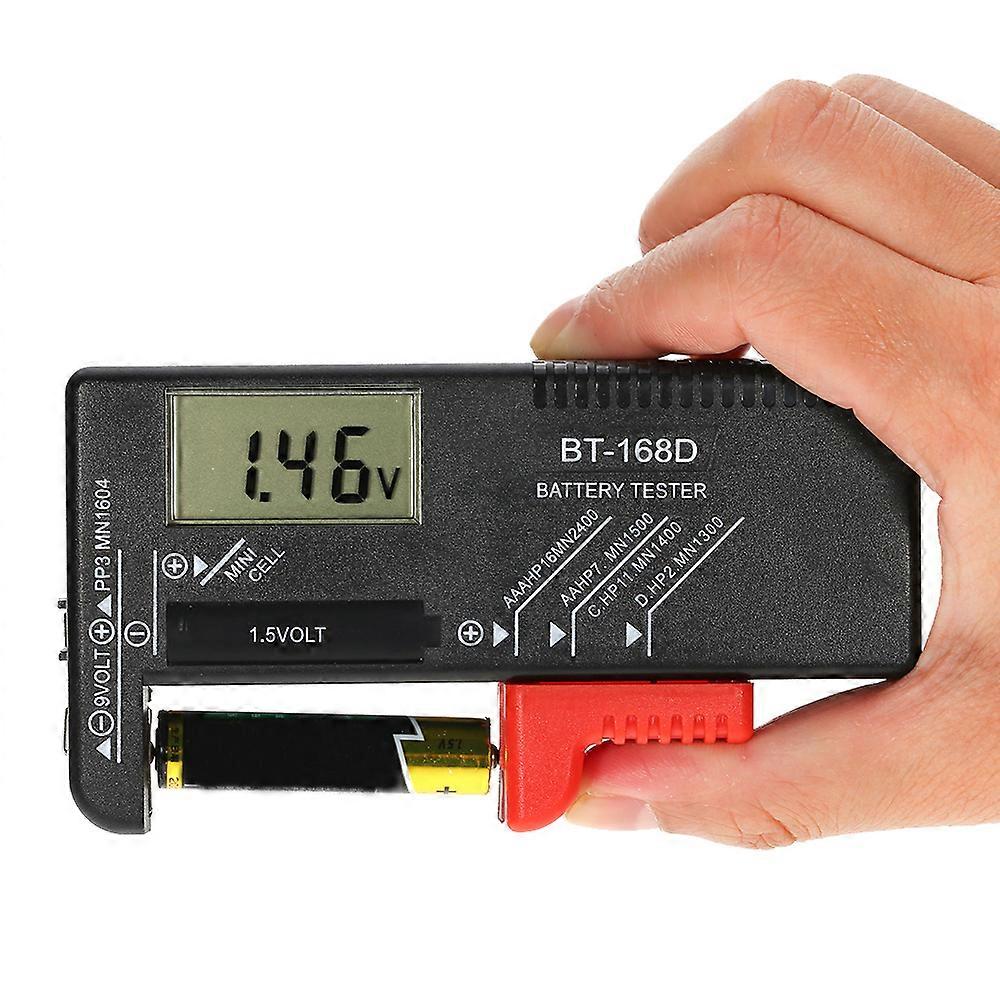 New AA/AAA/C/D/9V/1.5V Universal Button Cell Battery Volt Tester Checker Digital Display