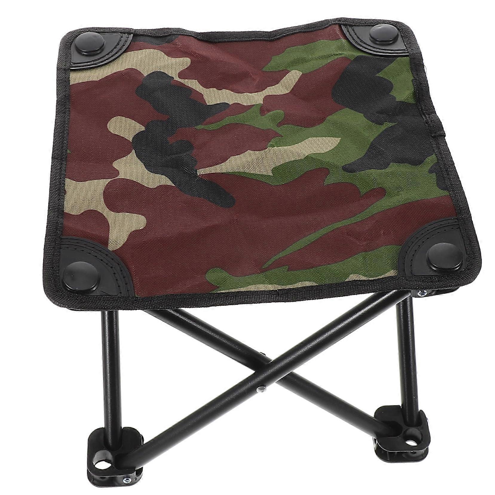 Portable Camouflage Folding Chair Lightweight Outdoor Camping Stool Compact Fishing Seat for Hiking and Sketching Activities