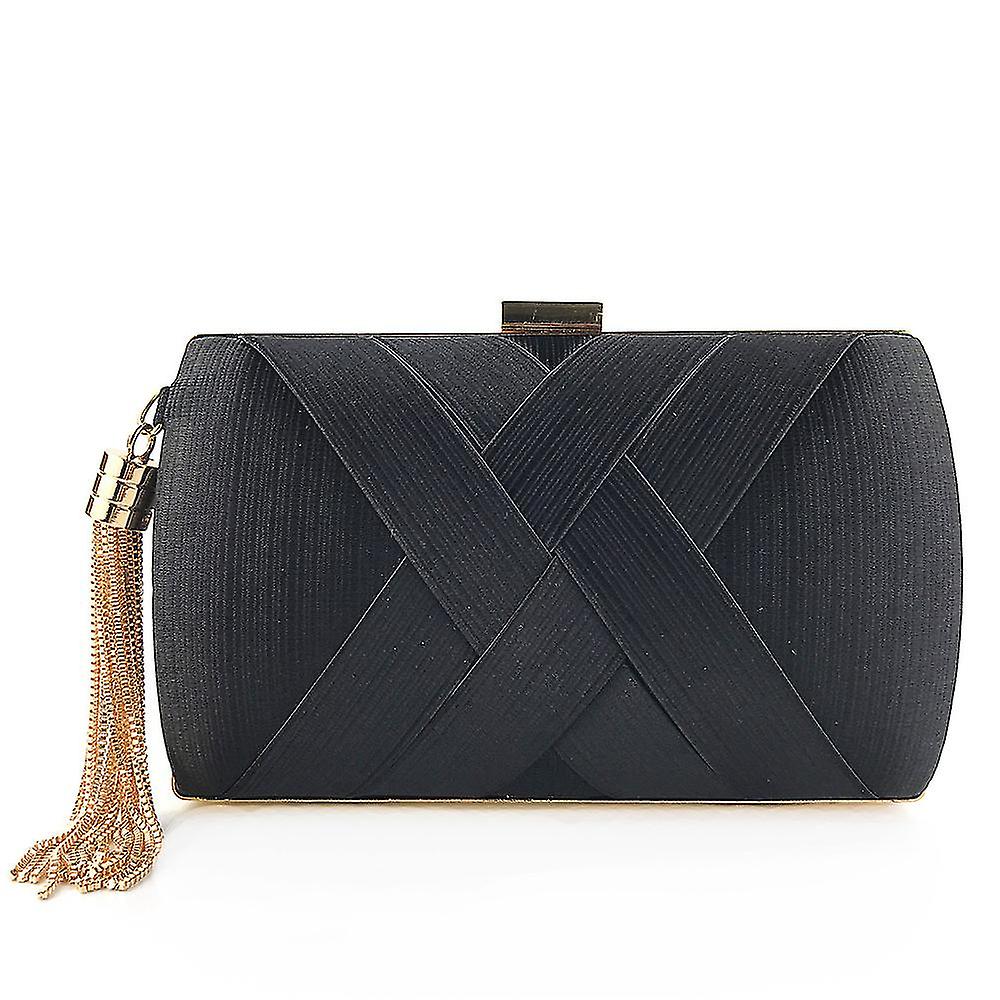YUSHINY Pochette Da Donna Con Perle – Borsea A Mano In Acrilico Per Serate E Matrimoni (Bianco/Oro)