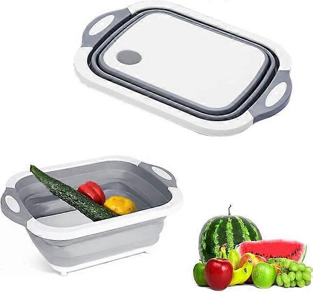 Multifunctional kitchen basket, medium size, grey, non-slip, stable and easy to clean