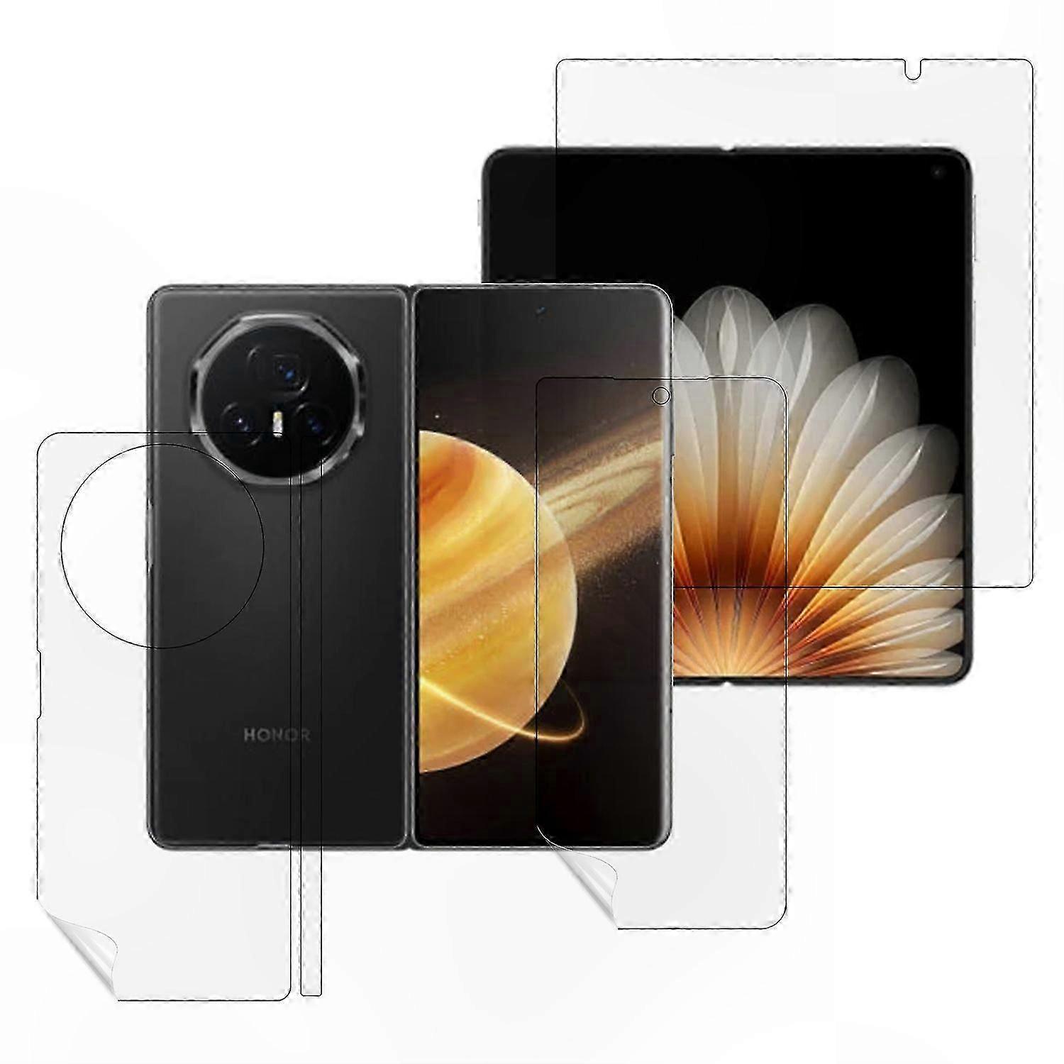 Clear PET Film Screen Protector for 5G Foldable Phones Soft Front and Back Protection Compatible with Various Models