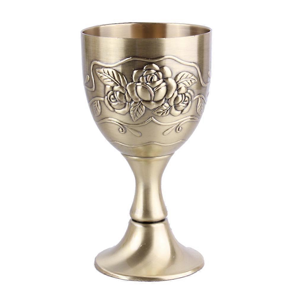 Decorative Goblet Retro High-footed Design Tea Coffee Milk Glass 1Pcs