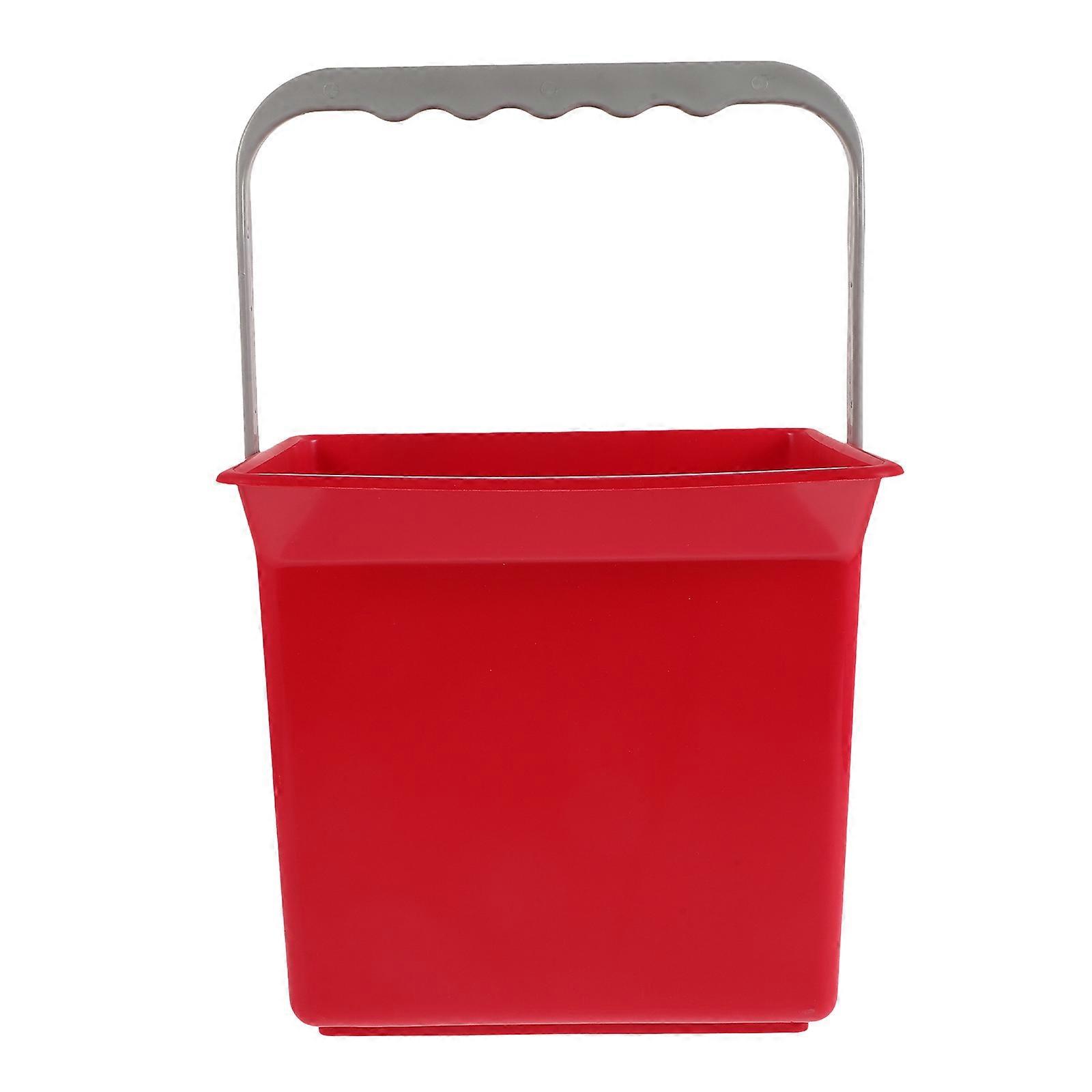 Hand Push Trash Container for Cars Utility Bucket with Spout