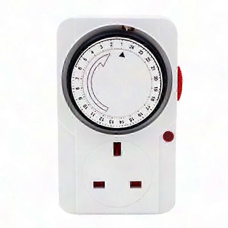 24-Hour Programmable Timer Switch - Energy Saving Plug Socket Kit with Digital Display