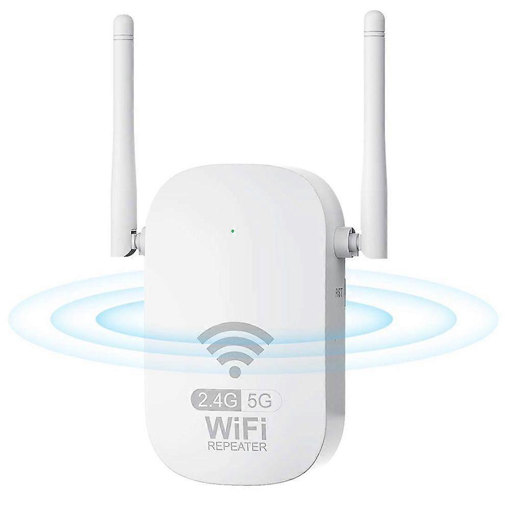 WLAN amplifier WLAN repeater 1200 Mbit/sWiFi repeater with repeater/router/AP mode, WiFi amplifier (5GHz 867Mbit/s / 2.4GHz 300Mbit/s) with LAN port, 