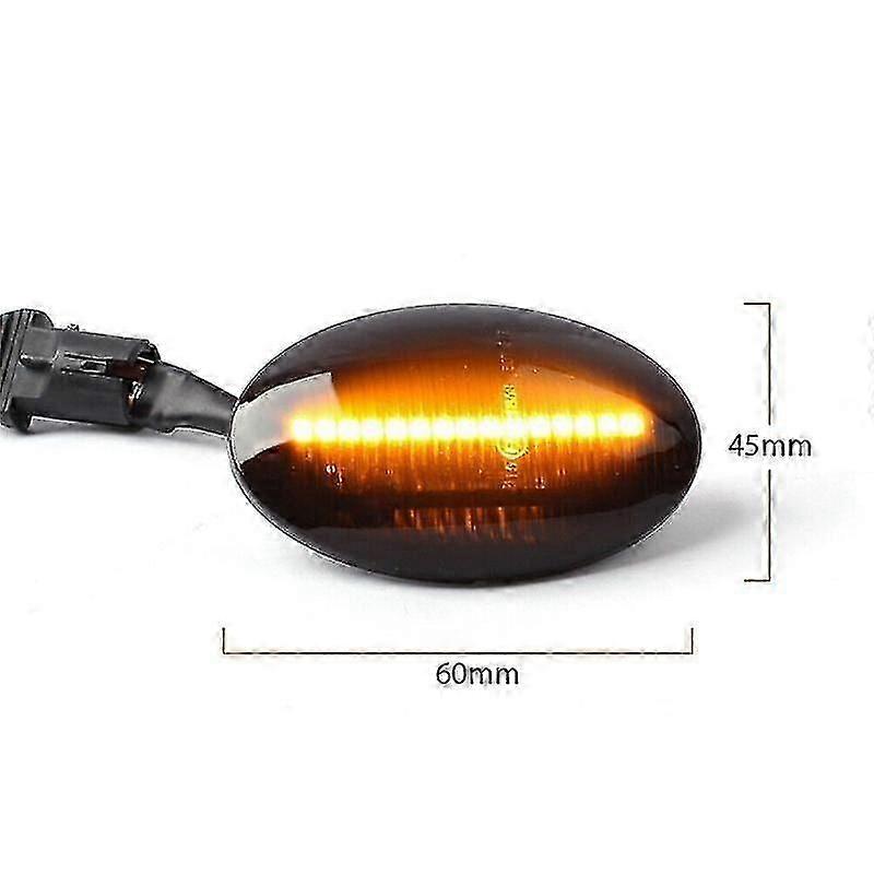 2pcs Led Dynamische Seitenmarkierung Lichter Blinker für Opel Corsa B Corsa C F Combo B Combo C