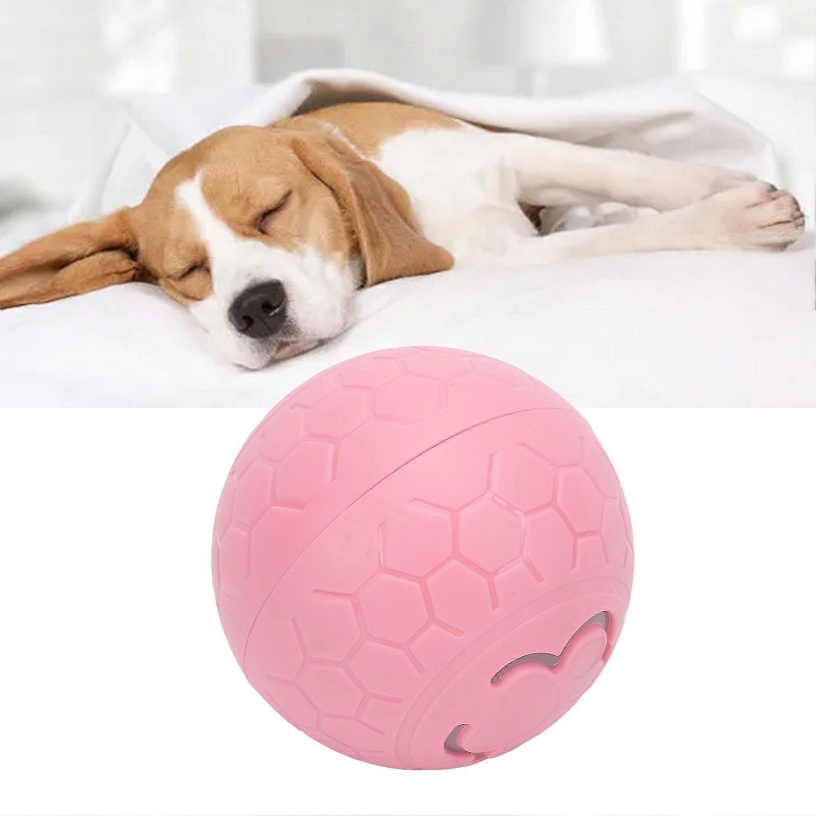 Interactive Dog Toy Ball 5.6cm Pink Bite Resistant Plastic