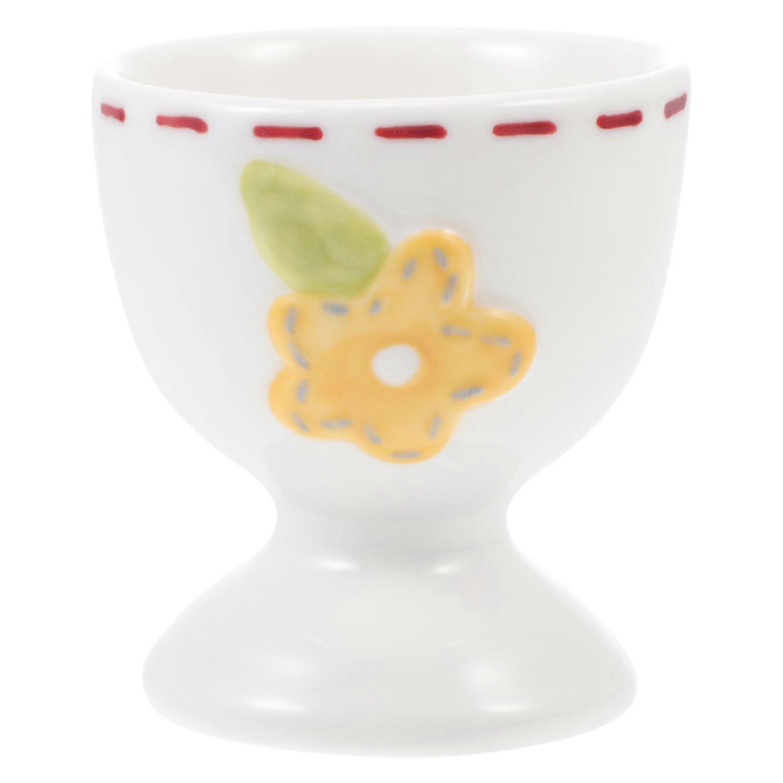 1Pc Adorable Egg Holder Breakfast Egg Cup Ceramic Egg Holder Home Supply