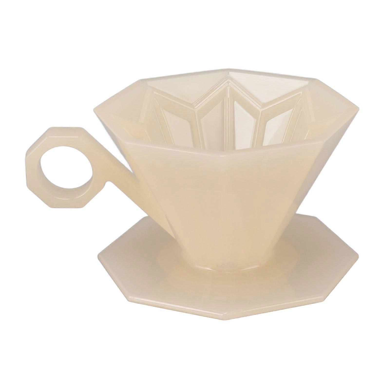 Harpiks kaffefilterkjegle med ergonomisk håndtak for hjemmet, hell over kaffe