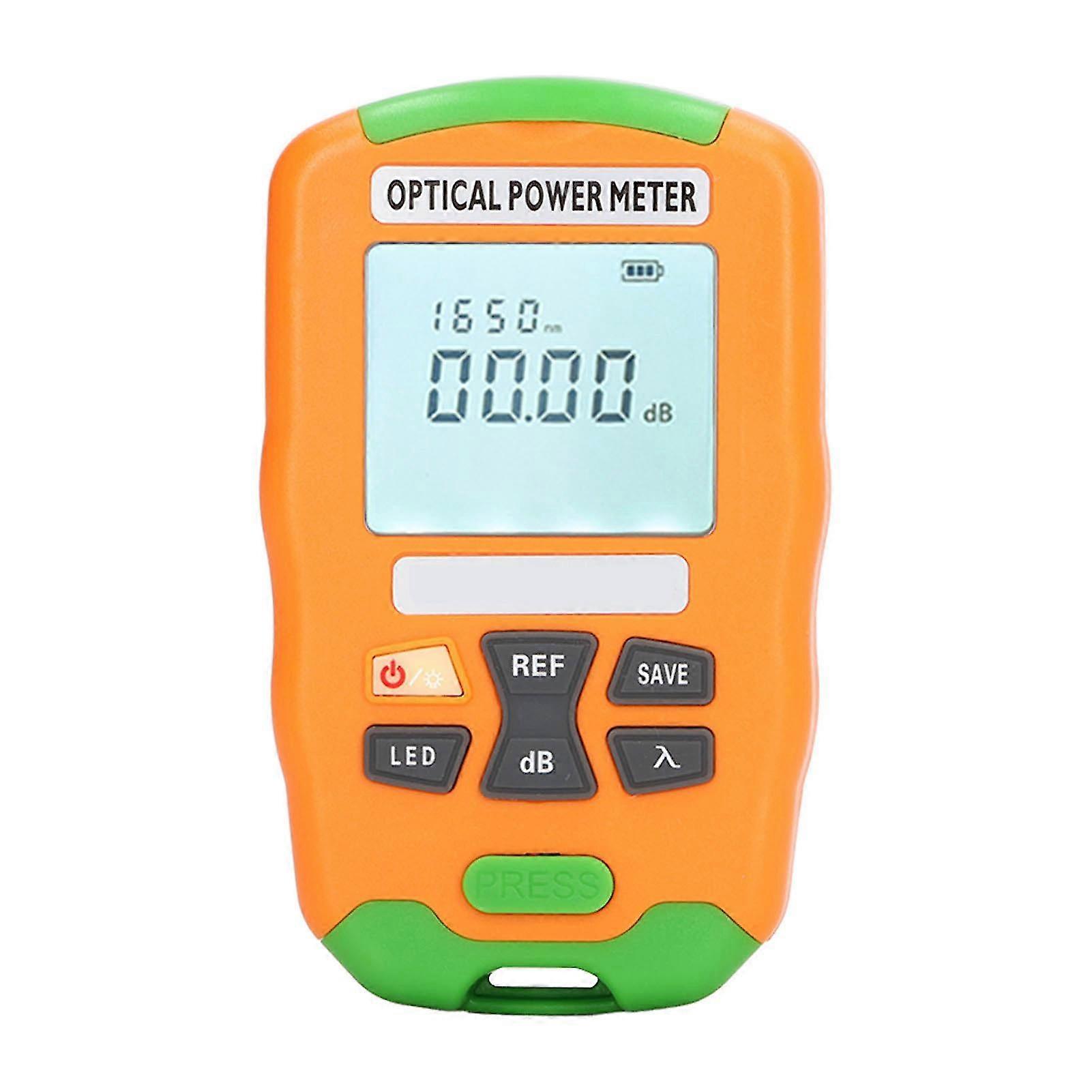 2025 Mini Optical Fiber Power Meter Tester FC SC ST Universal Interface Sensitive ‑50 to +26dBm Orange