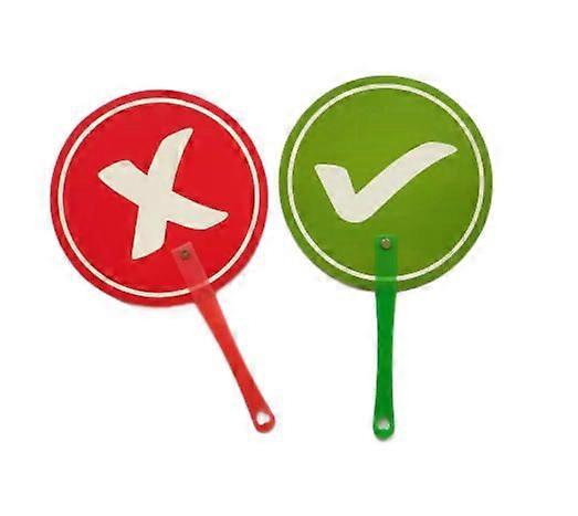 4pcs Handheld Answer Paddle: Reusable Teaching Game Paddle - Double-Sided Voting Board For Kindergarten Classroom Teacher-Student Interaction