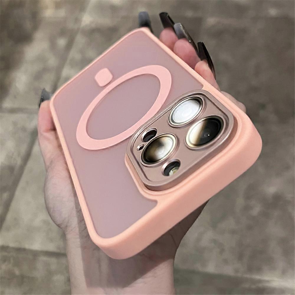Matte Magnetic Phone Case for iPhone 16 13 15 11 Pro Max 12 14 Plus, Wireless Charging Camera Protection
