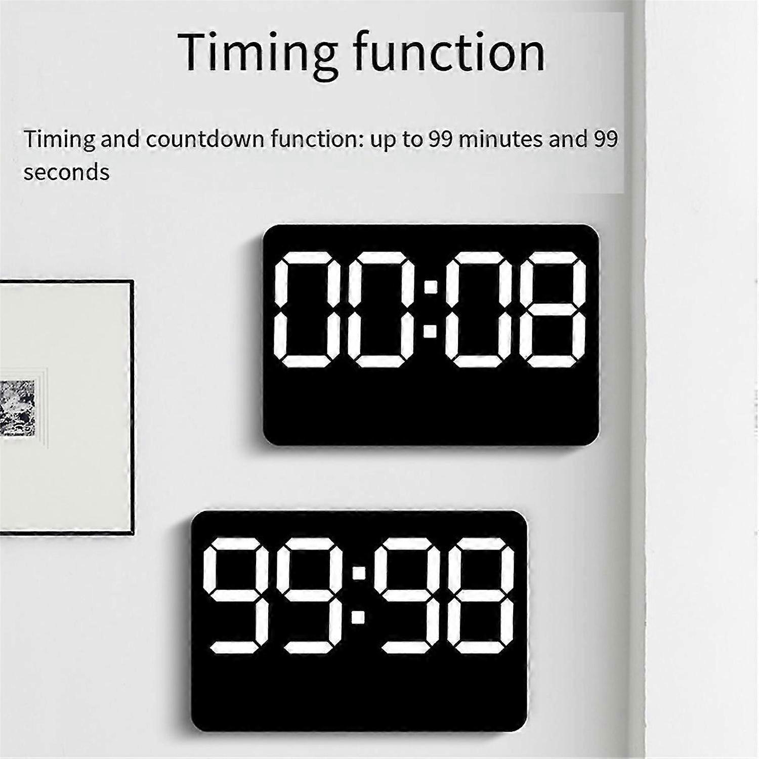 Electronic Wall Clock Temperature Date Display Table Clock Wall-Mounted Digital LED Alarm Clocks for