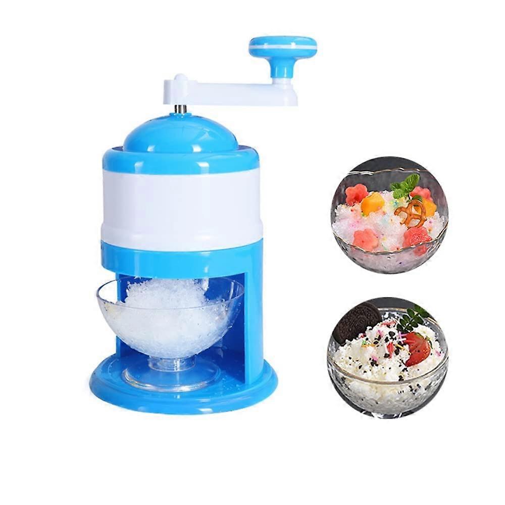 Snow Cone Machine Manual Rotary Ice Crusher For Cocktails Slush, Mini Portable Home Use Ice Maker