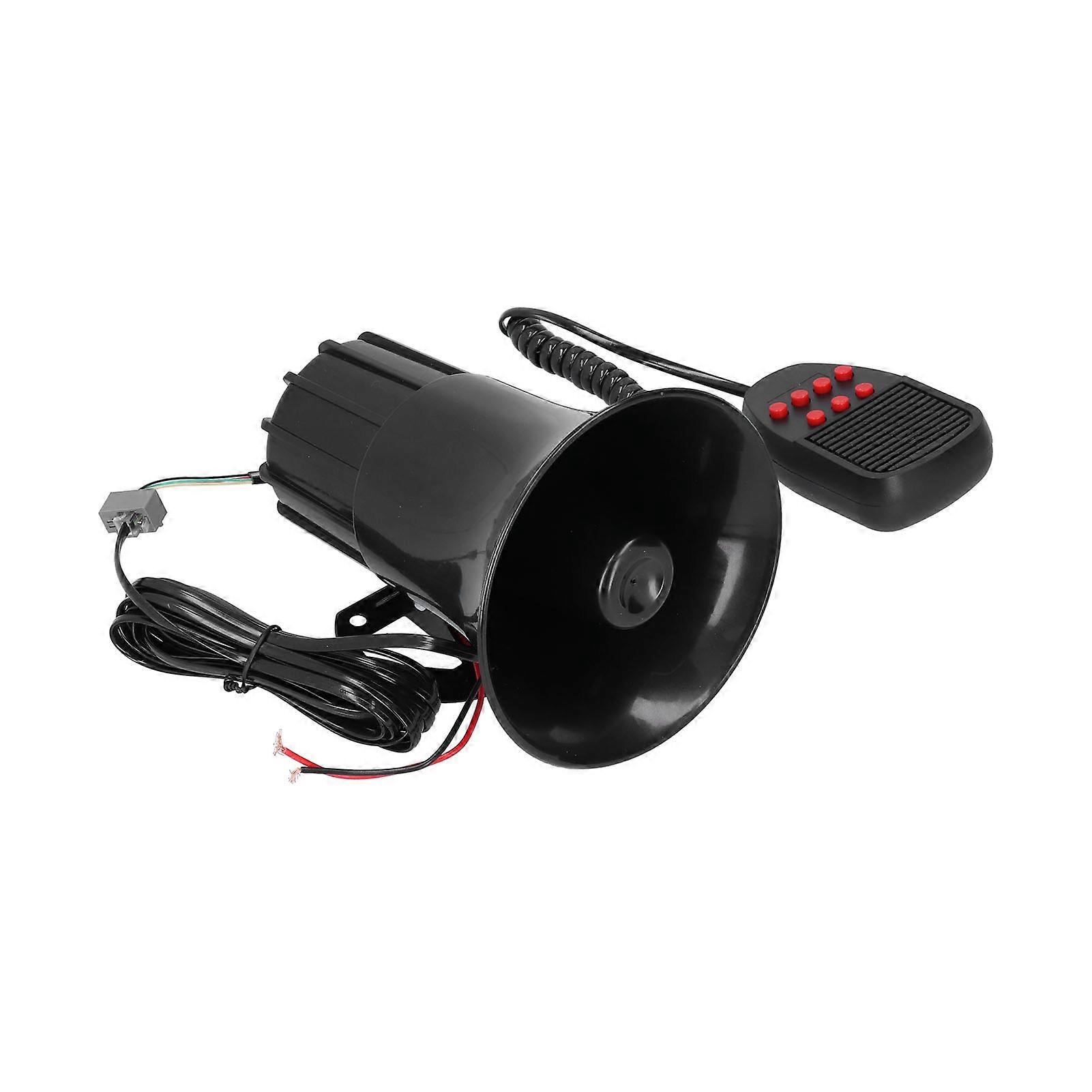 12V 50W 115dB Car Horn with PA Mic 7-Sound Emergency Siren
